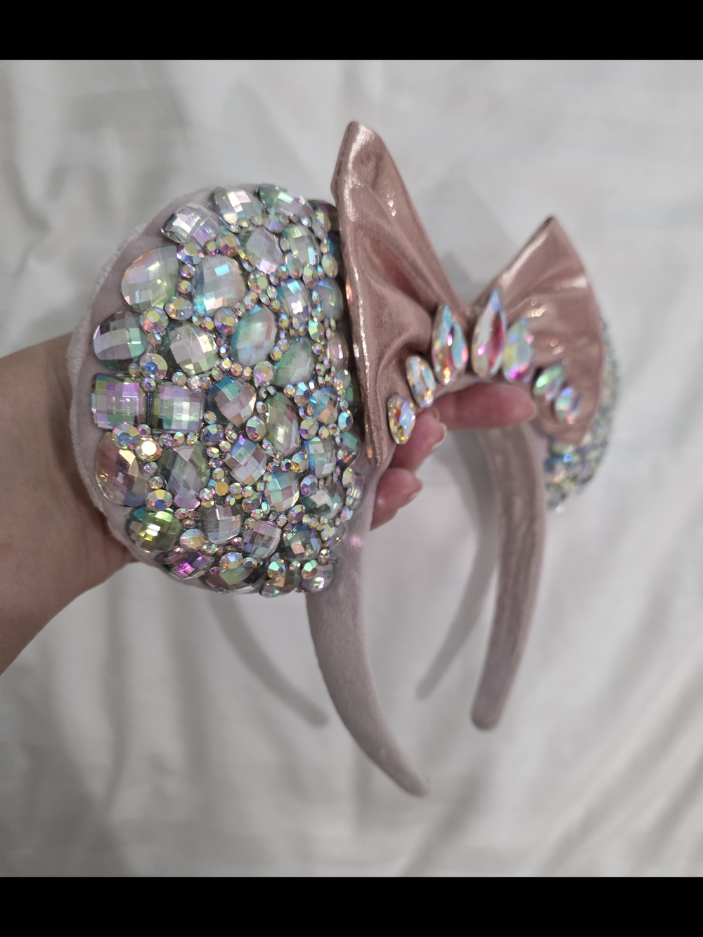 Mickey Sparkle Bow Ear Headband - Pink - Picture 6 of 7